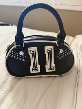 Paris Hilton Black and White Number Patch Mini Handbag - Women Bags